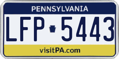 PA license plate LFP5443