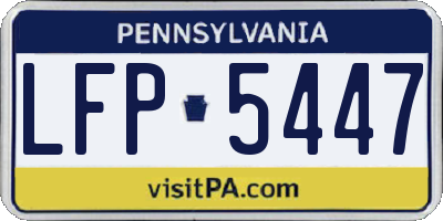 PA license plate LFP5447