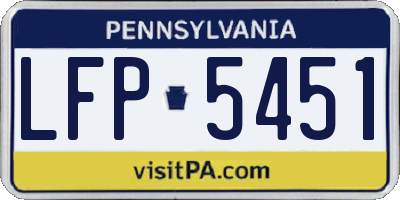 PA license plate LFP5451