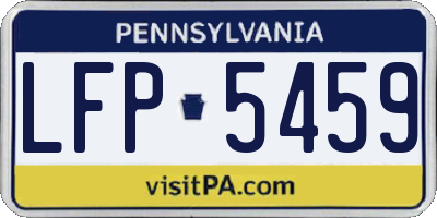 PA license plate LFP5459