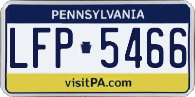PA license plate LFP5466