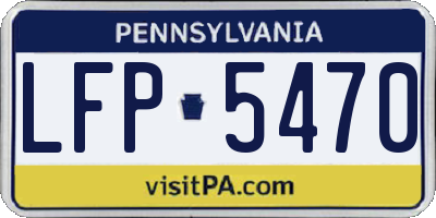 PA license plate LFP5470