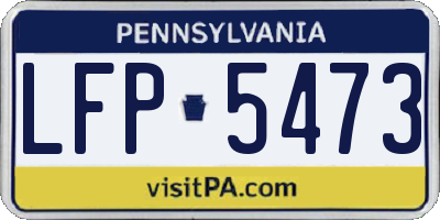 PA license plate LFP5473