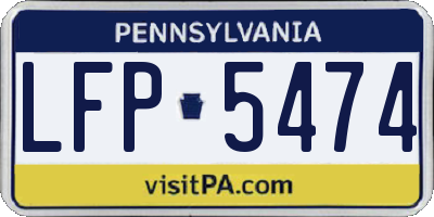 PA license plate LFP5474