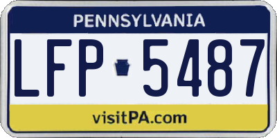 PA license plate LFP5487