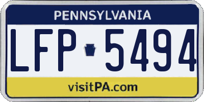 PA license plate LFP5494