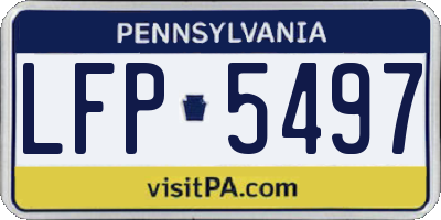 PA license plate LFP5497