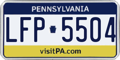PA license plate LFP5504