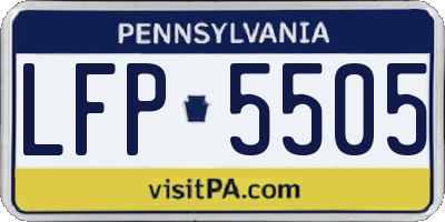 PA license plate LFP5505