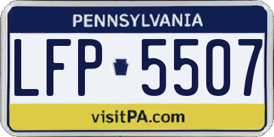 PA license plate LFP5507