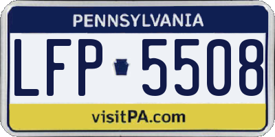 PA license plate LFP5508