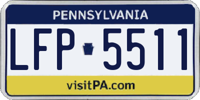 PA license plate LFP5511