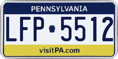 PA license plate LFP5512