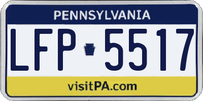 PA license plate LFP5517
