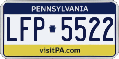 PA license plate LFP5522