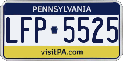 PA license plate LFP5525