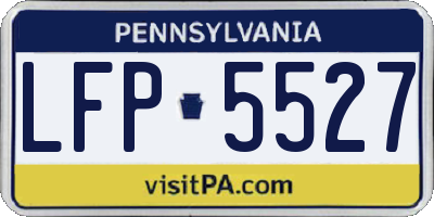 PA license plate LFP5527
