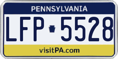 PA license plate LFP5528