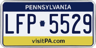 PA license plate LFP5529