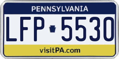 PA license plate LFP5530