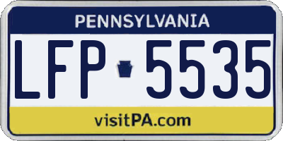 PA license plate LFP5535