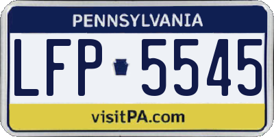 PA license plate LFP5545
