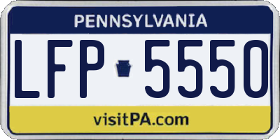 PA license plate LFP5550