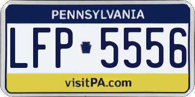 PA license plate LFP5556
