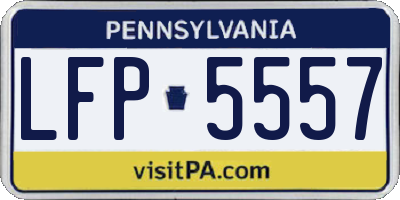 PA license plate LFP5557
