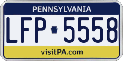 PA license plate LFP5558