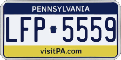 PA license plate LFP5559