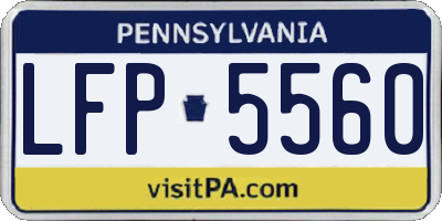 PA license plate LFP5560