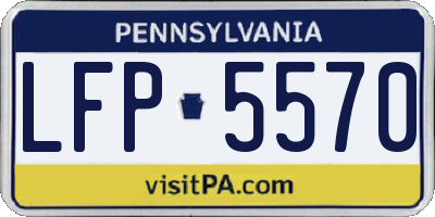 PA license plate LFP5570
