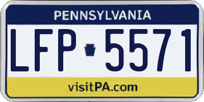 PA license plate LFP5571