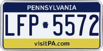 PA license plate LFP5572
