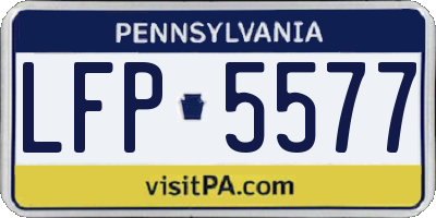 PA license plate LFP5577