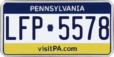 PA license plate LFP5578