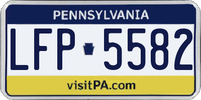 PA license plate LFP5582