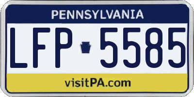 PA license plate LFP5585