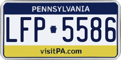 PA license plate LFP5586
