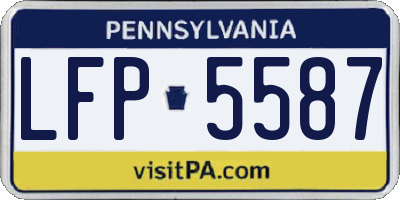 PA license plate LFP5587