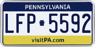 PA license plate LFP5592