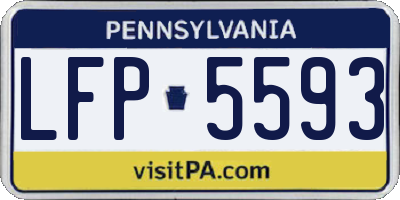 PA license plate LFP5593