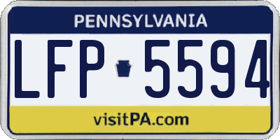 PA license plate LFP5594