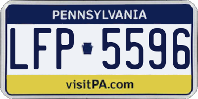 PA license plate LFP5596