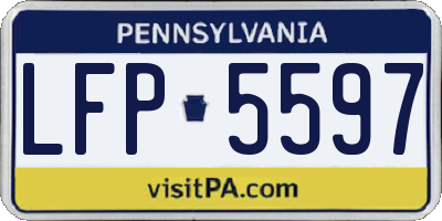 PA license plate LFP5597