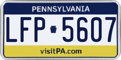 PA license plate LFP5607