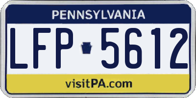 PA license plate LFP5612