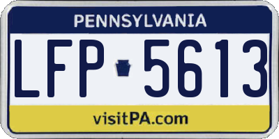 PA license plate LFP5613