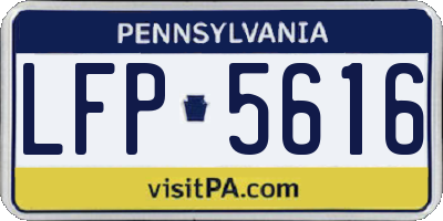 PA license plate LFP5616
